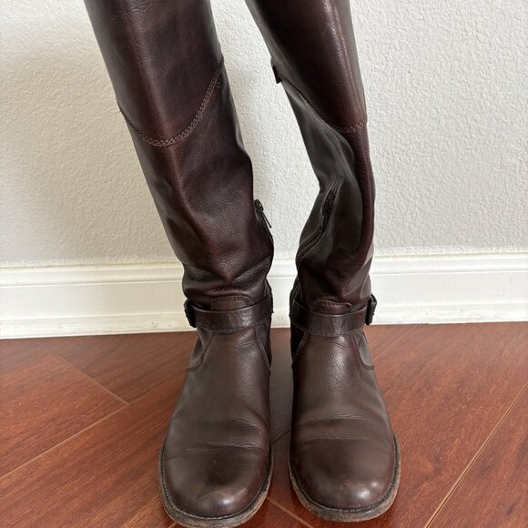 Frye Brown Leather Riding Boots Size 8.5 - Picture 2 of 5